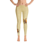 Gold Crab 2 Gyotaku Leggings - 57 Peaks